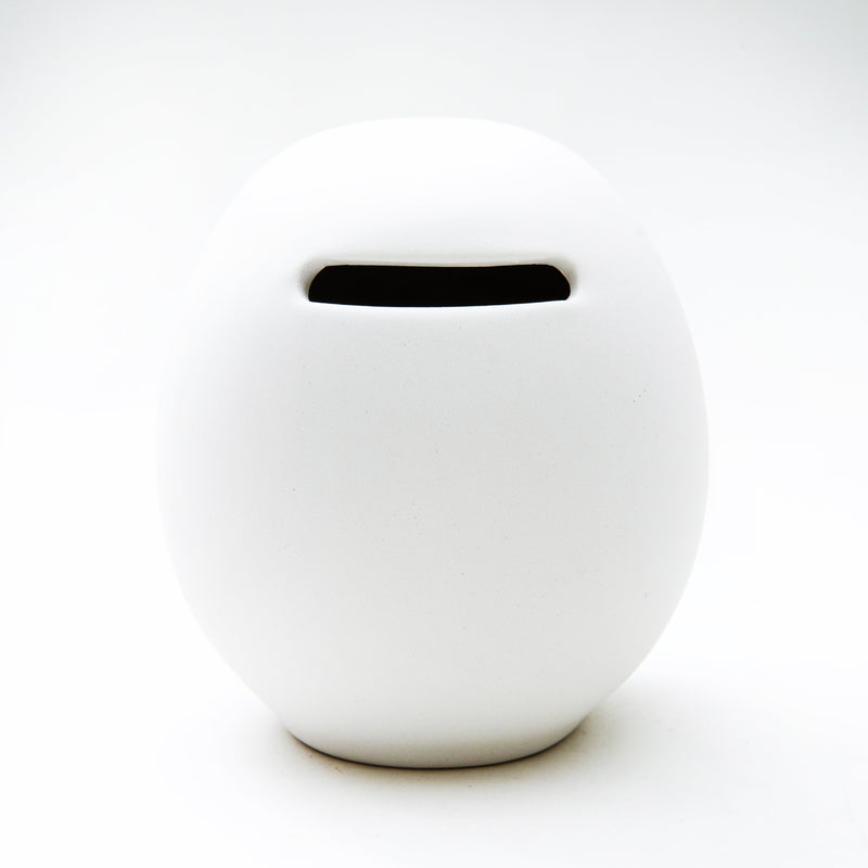 Coin Bank (Ceramics/For DIY Painting/Daruma/7x7x8cm/SMCol(s): White)