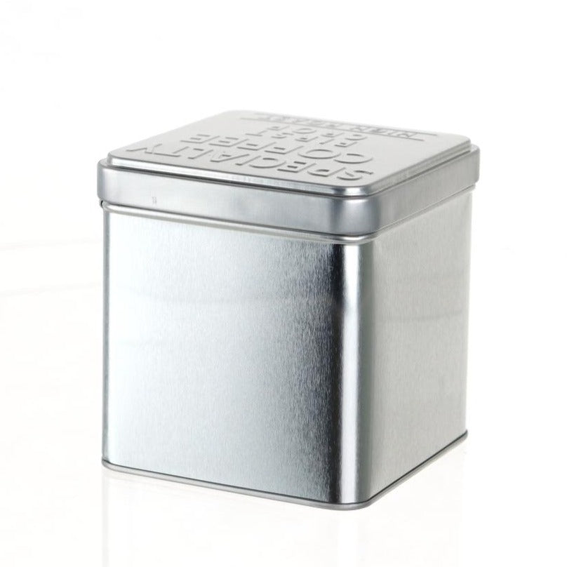 Steel Square Coffee Beans Tin Canister (740mL)