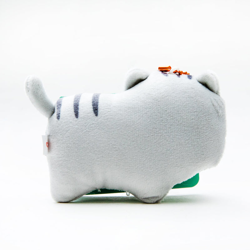 Plushie (Key Chain/Cute Eyes Dogs & Cats: Silver Tabby/Palm Size/3.3x9.8x7.7cm/SMCol(s): Grey)