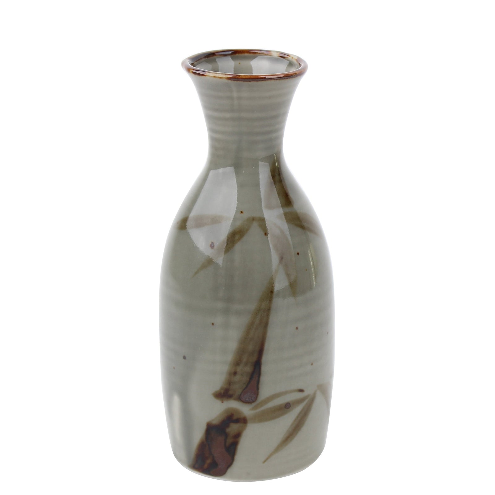 Mashiko Bamboo Porcelain Tokkuri Sake Bottle