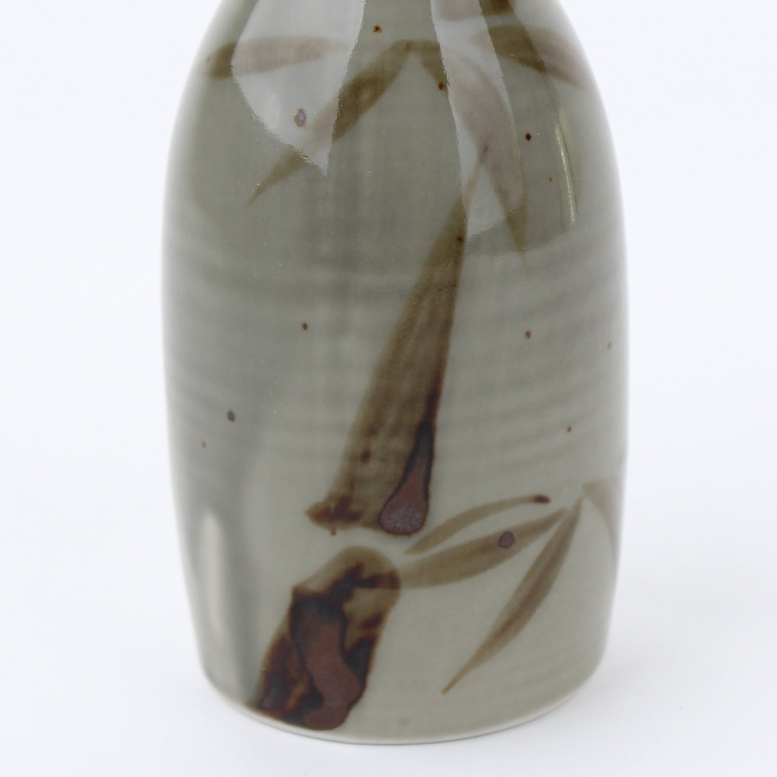 Mashiko Bamboo Porcelain Tokkuri Sake Bottle