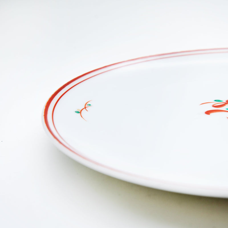 Plate (Porcelain/Red Painting/2cm/Ø20cm/SMCol(s): Red,White)