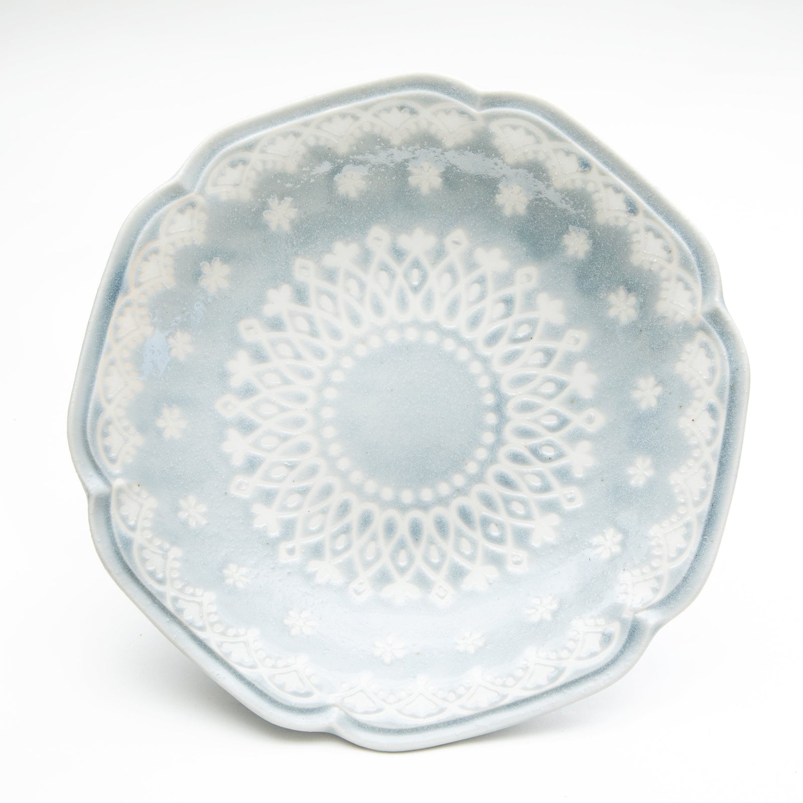 Japanes Lace Scalloped Edge Plate (21.5x21x4cm) 