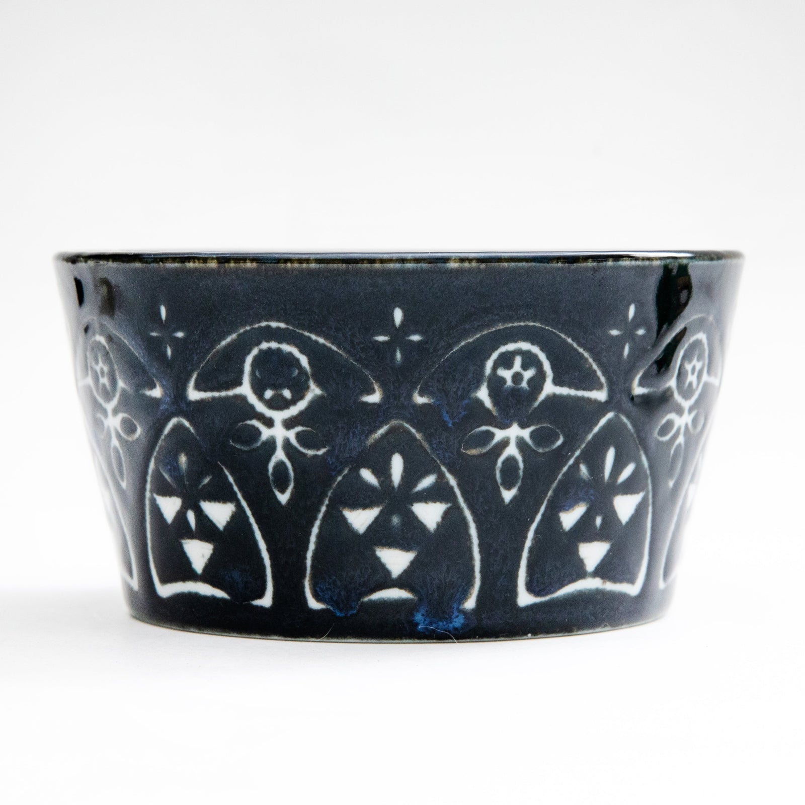 Moroccan Pattern Porcelain Navy Small Bowl