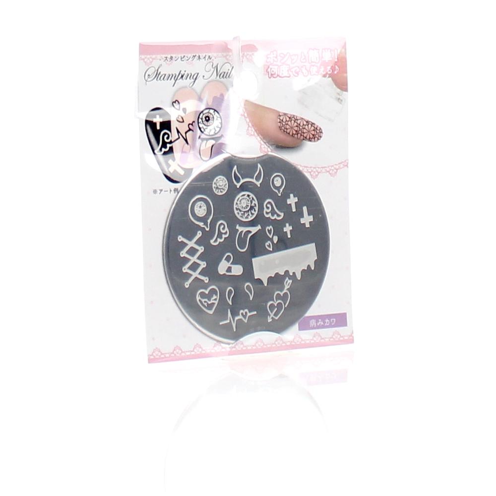 Stamping Plate (Iron/Nail Art/Yami-Kawaii/d.5.5cm)