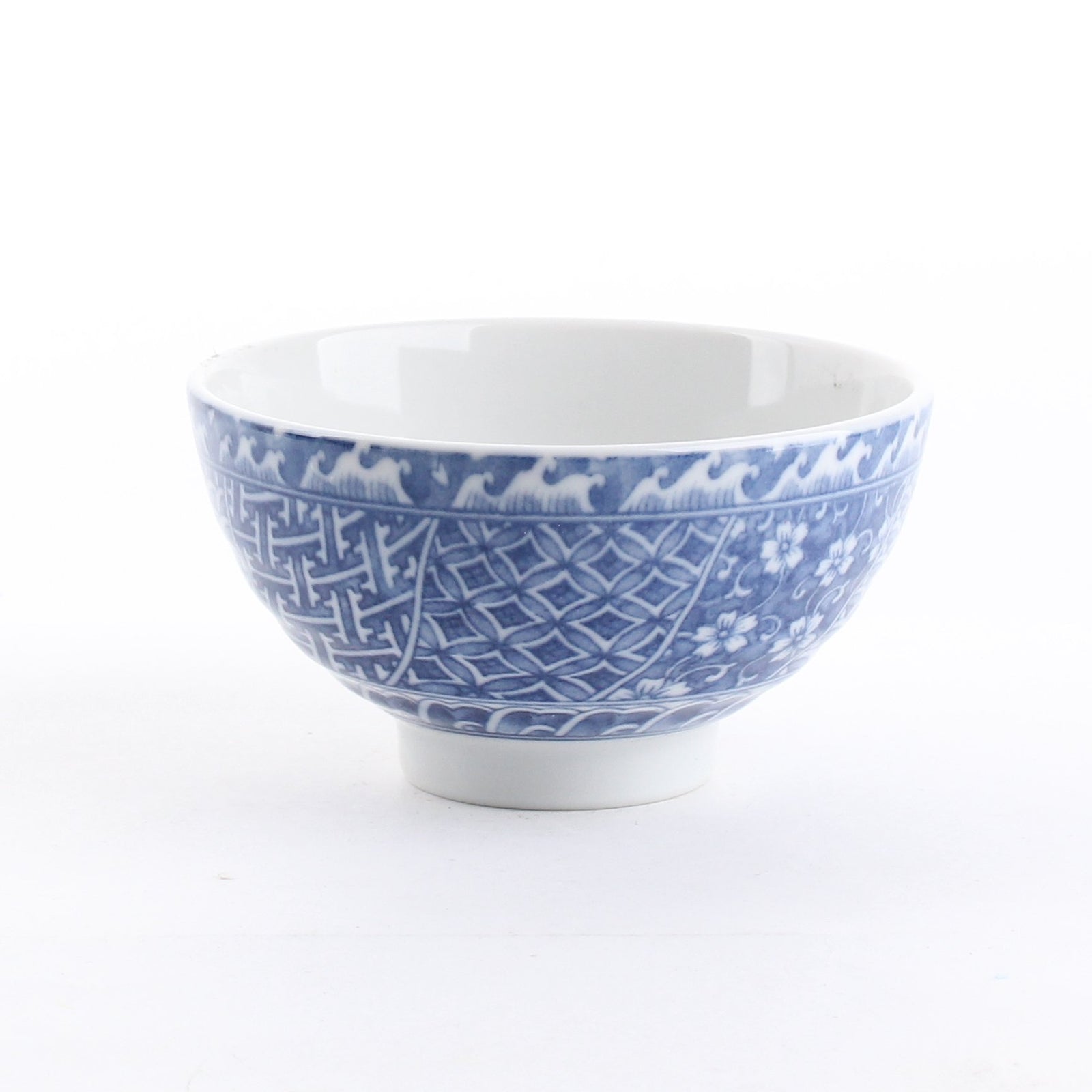 Round Floral Ceramic Rice Bowl