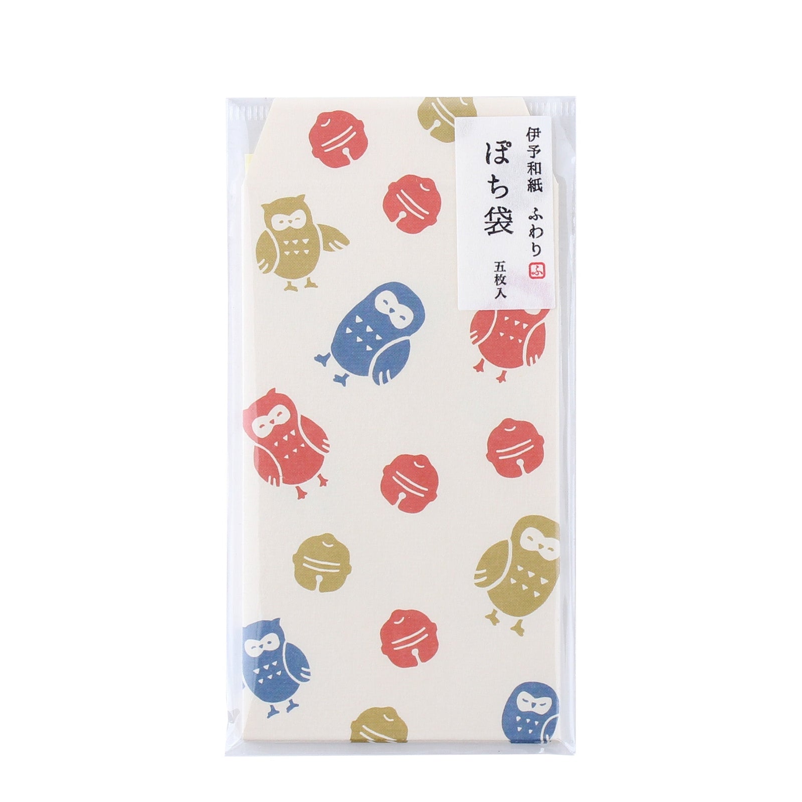 Japanese Tip Envelopes with Stickers (Bells & Owls