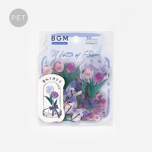 BGM Blooming Flower in a Bottle Sticker Flakes (Violet)