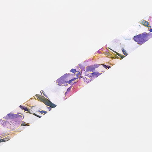 BGM Foil Stamping Masking Tape (Watercolour Flower: Iris)