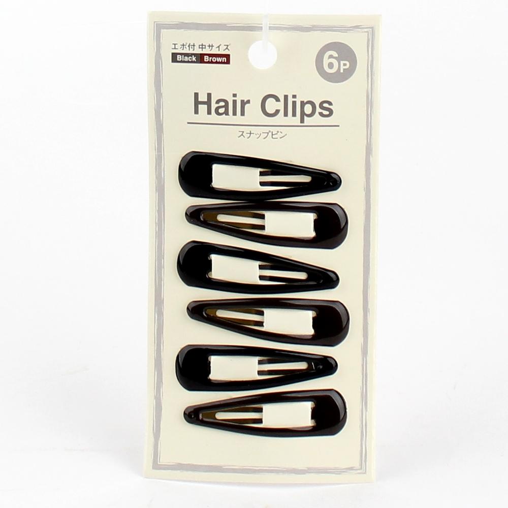 Hair Clips (BK/BN/6pcs)