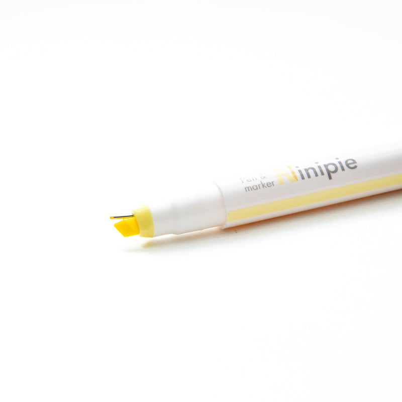 Highlighter Pen (2 Tips: Highlighter, 0.5mm Pen/Light Yellow,Yellow/Sun-Star/Ninipie/SMCol(s): Yellow,White)