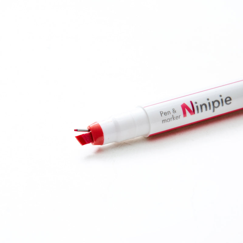 Highlighter Pen (2 Tips: Highlighter, 0.5mm Pen/Red,Dark Red/Sun-Star/Ninipie/SMCol(s): Red,White)