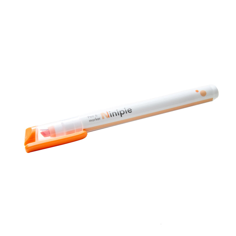 Highlighter Pen (2 Tips: Highlighter, 0.5mm Pen/Light Orange,Orange/Sun-Star/Ninipie/SMCol(s): Orange,White)