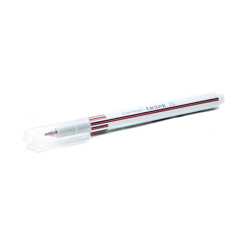 Marker Pen (Can Draw 2 Lines Simultaneously/Red,Black/Sun-Star/twiink/SMCol(s): White,Red)