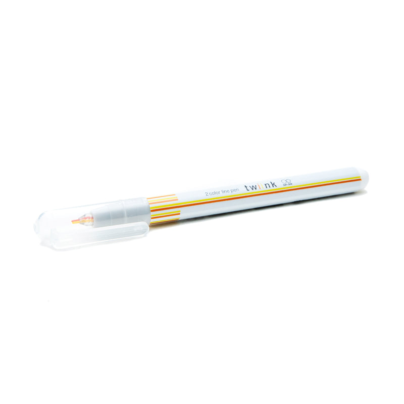 Marker Pen (Can Draw 2 Lines Simultaneously/Orange,Yellow/Sun-Star/twiink/SMCol(s): White,Yellow)