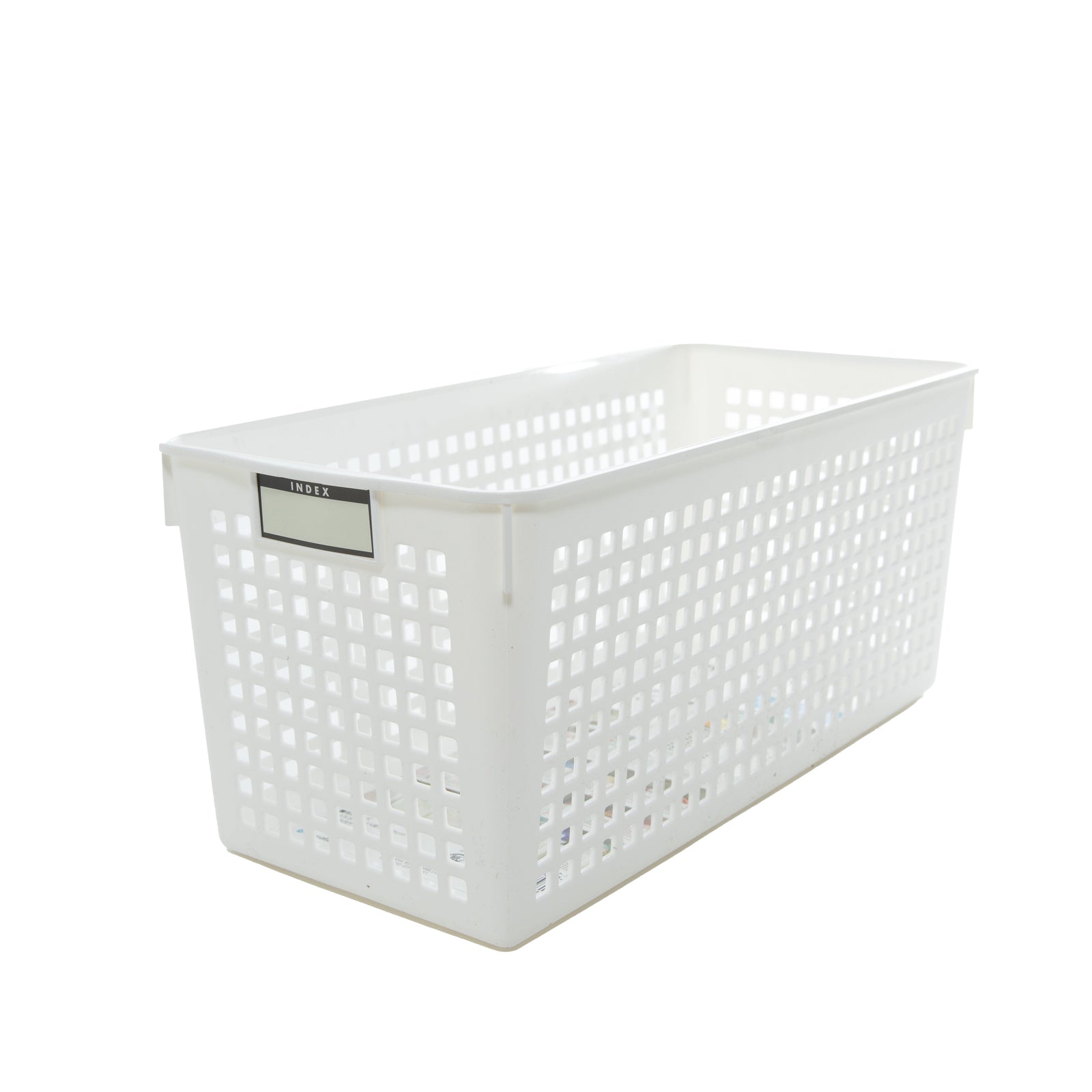 White Slim Basket with Label