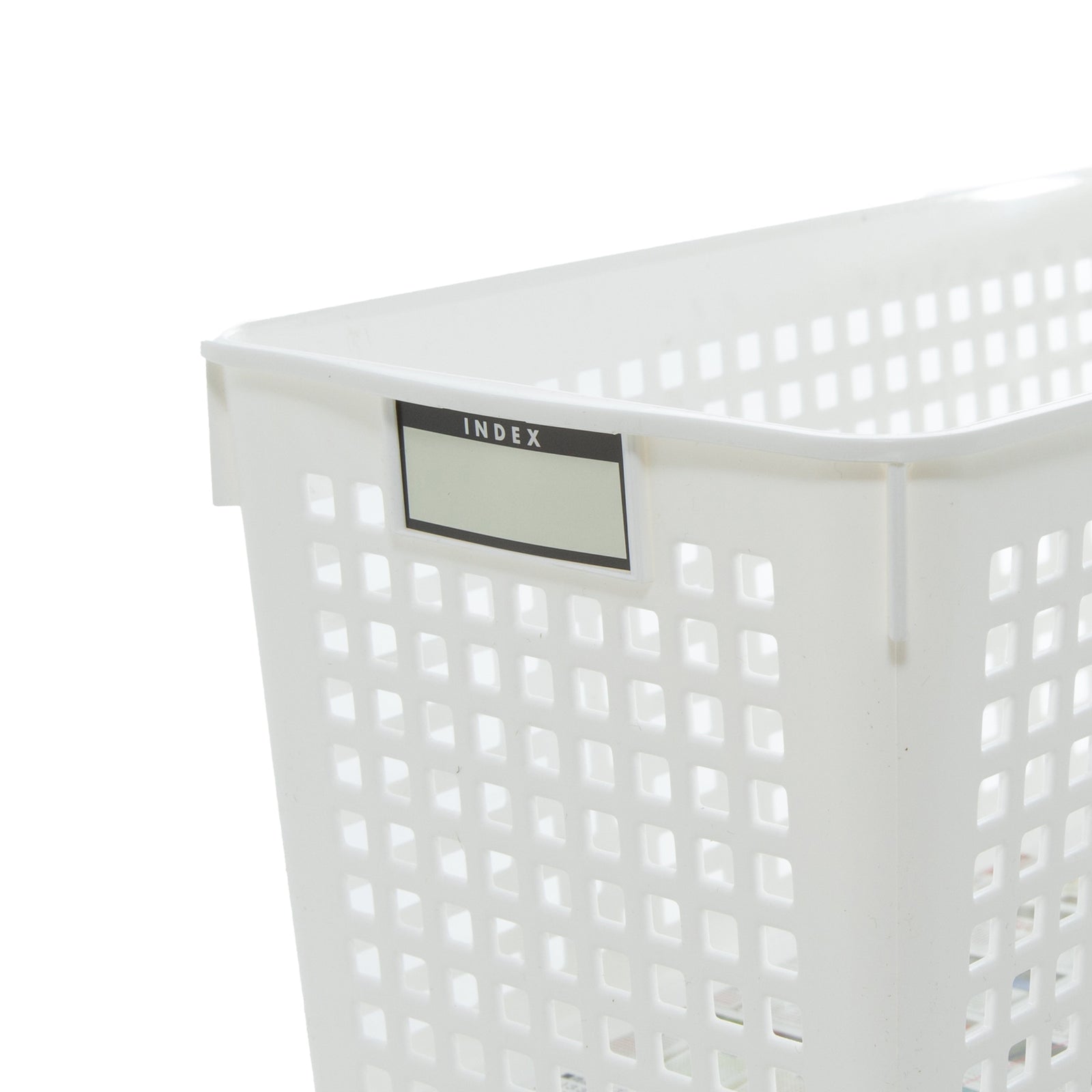 White Slim Basket with Label