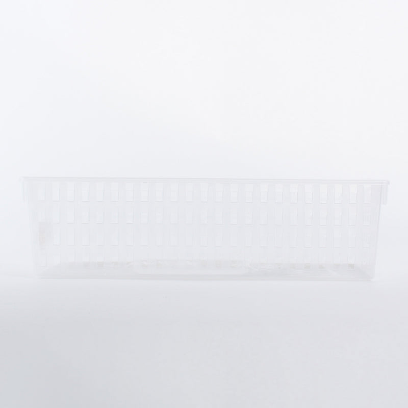 Basket (Polypropylene/Long/Wide/With Divider/33.7x12.6x9.4cm/SMCol(s): Clear)