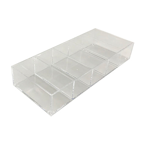 5-Section Clear Storage Tray with Compartments