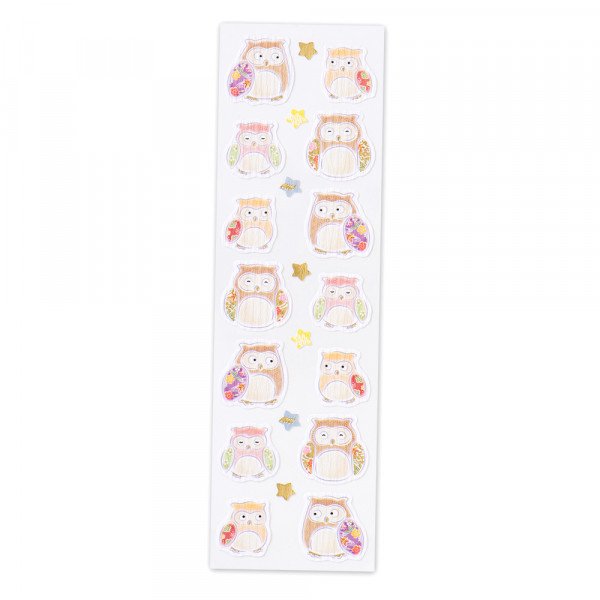 NB Foron Crepe Paper Yuzen Stickers - Owls