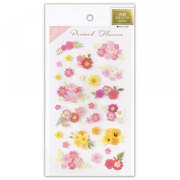 Stickers (Clear/Pressed Flowers/L/Sheet Size: H16.5xW9cm/SMCol(s): Pink)