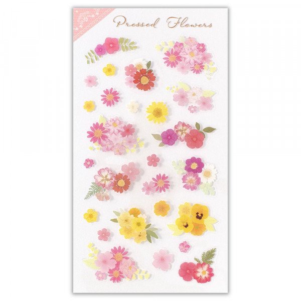 Stickers (Clear/Pressed Flowers/L/Sheet Size: H16.5xW9cm/SMCol(s): Pink)