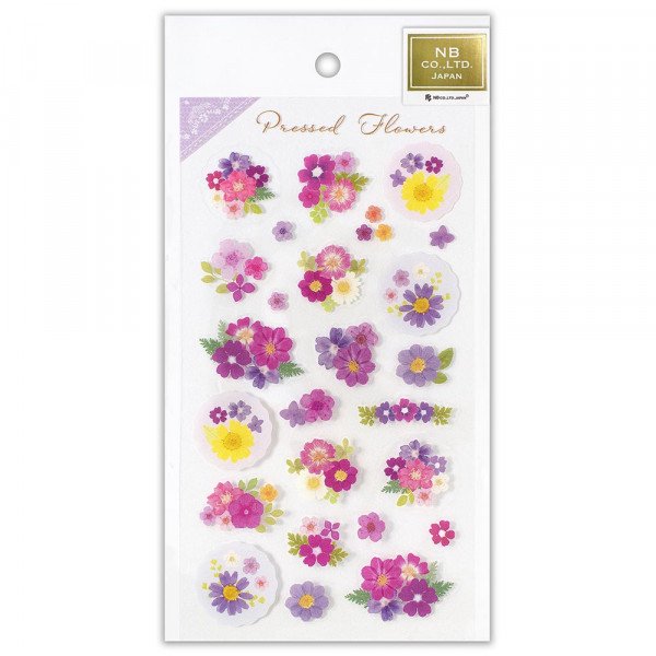 Stickers (Clear/Pressed Flowers/L/Sheet Size: H16.5xW9cm/SMCol(s): Purple)