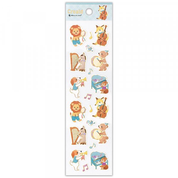 NB Washi Paper Creald Stickers - Animals & Music