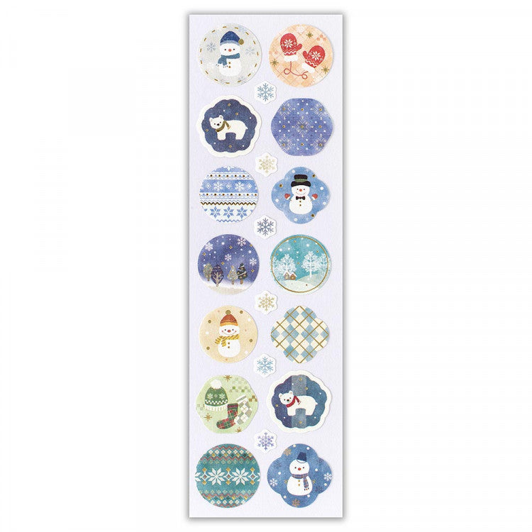 NB Washi Paper Japanese Style Stickers - Snow