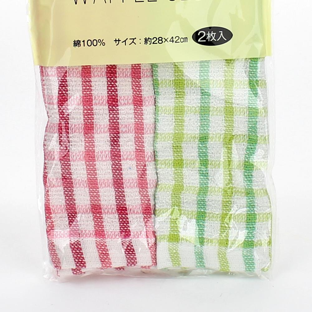 Cleaning Cloth (f/Kitchen/Check/YK/BL*PK/GN/28x42cm (2pcs))