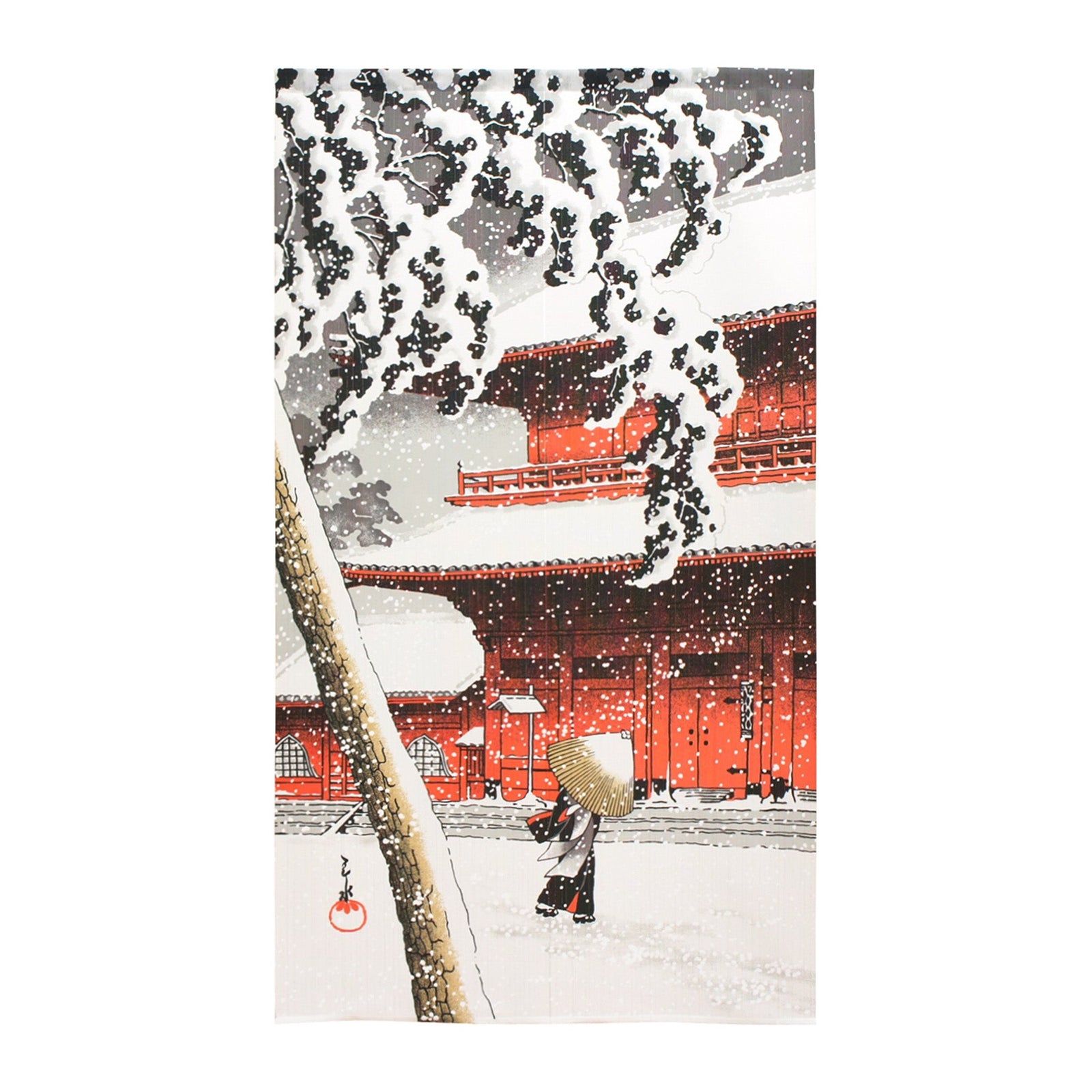 Japanese Style Winter Landscape Noren Curtain