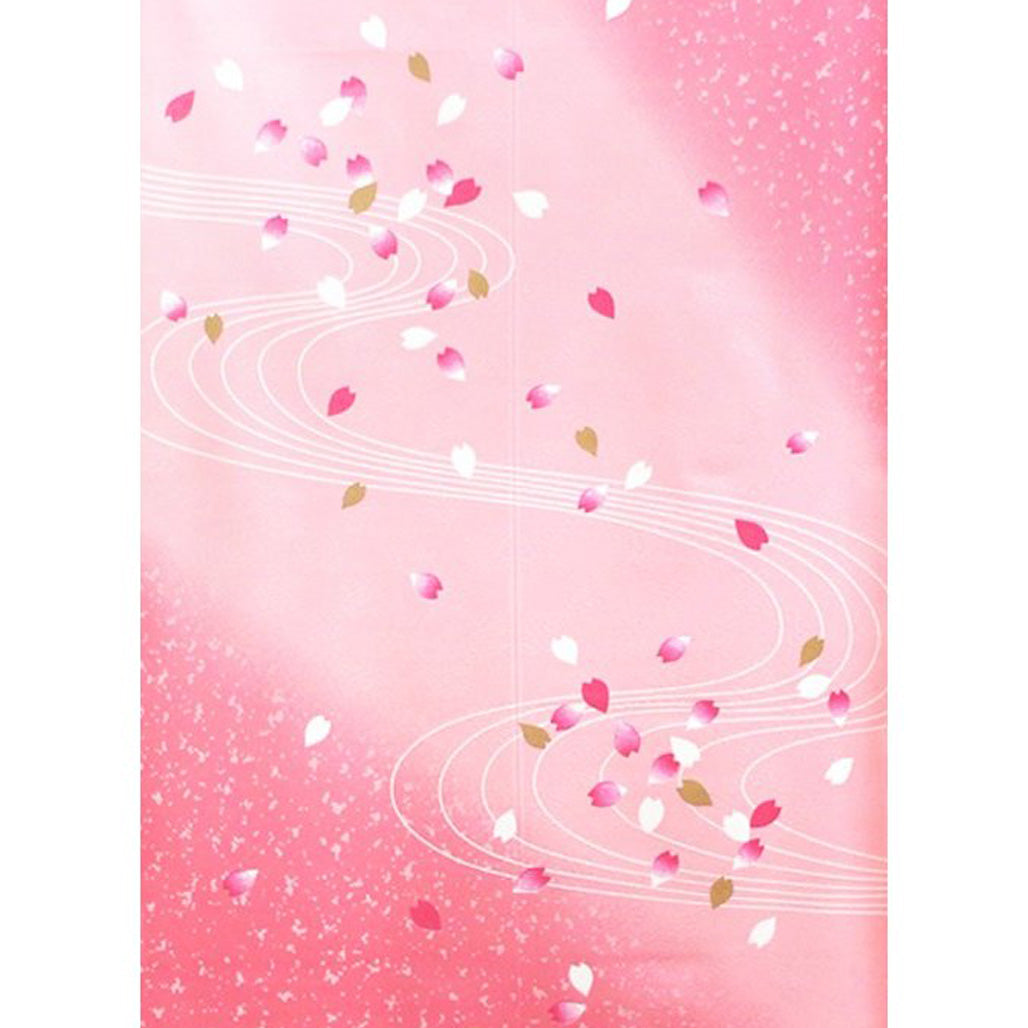 Japanese Style Flowing Water Cherry Blossom Noren Curtain