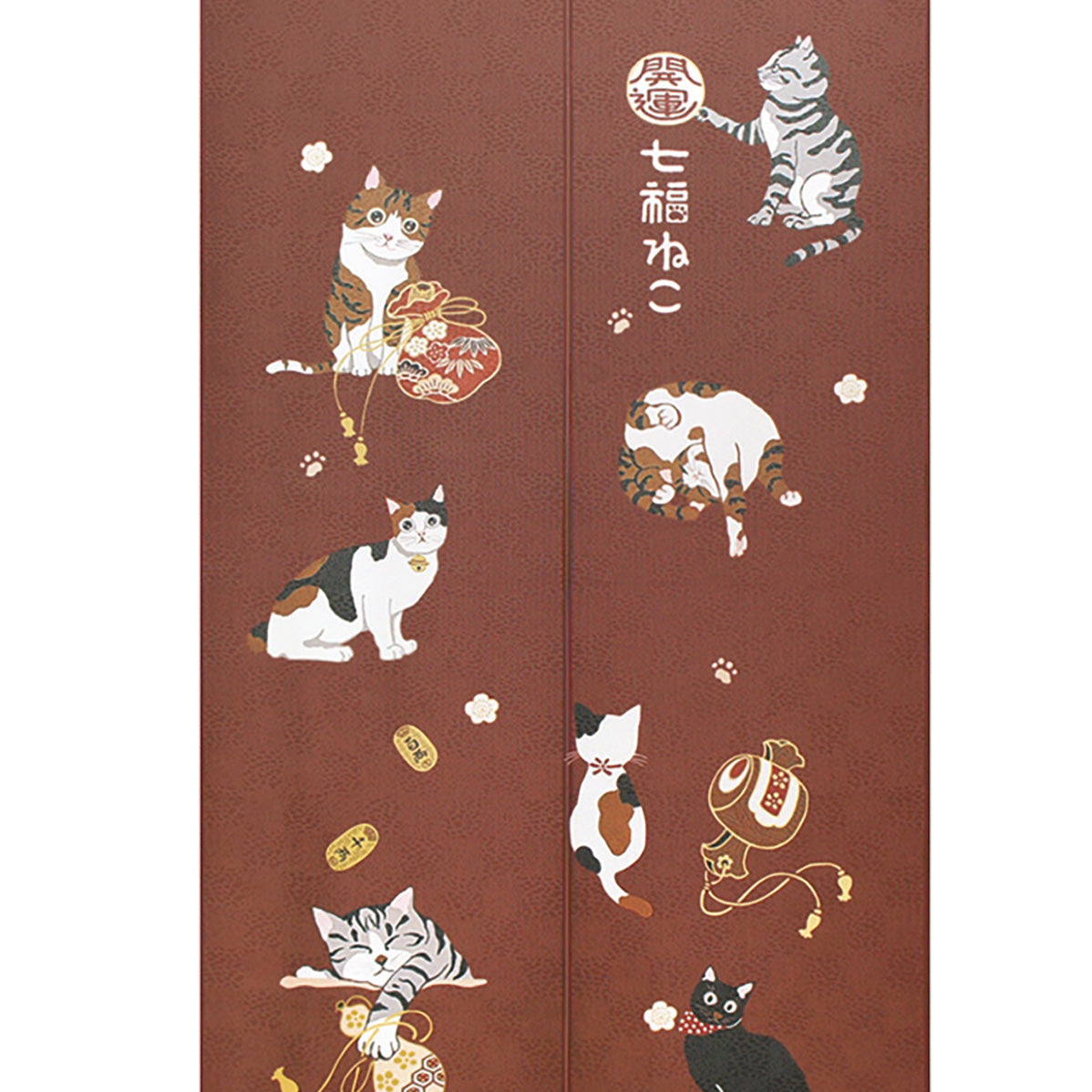 Japanese Style Lucky Beckoning Cat Noren Curtain