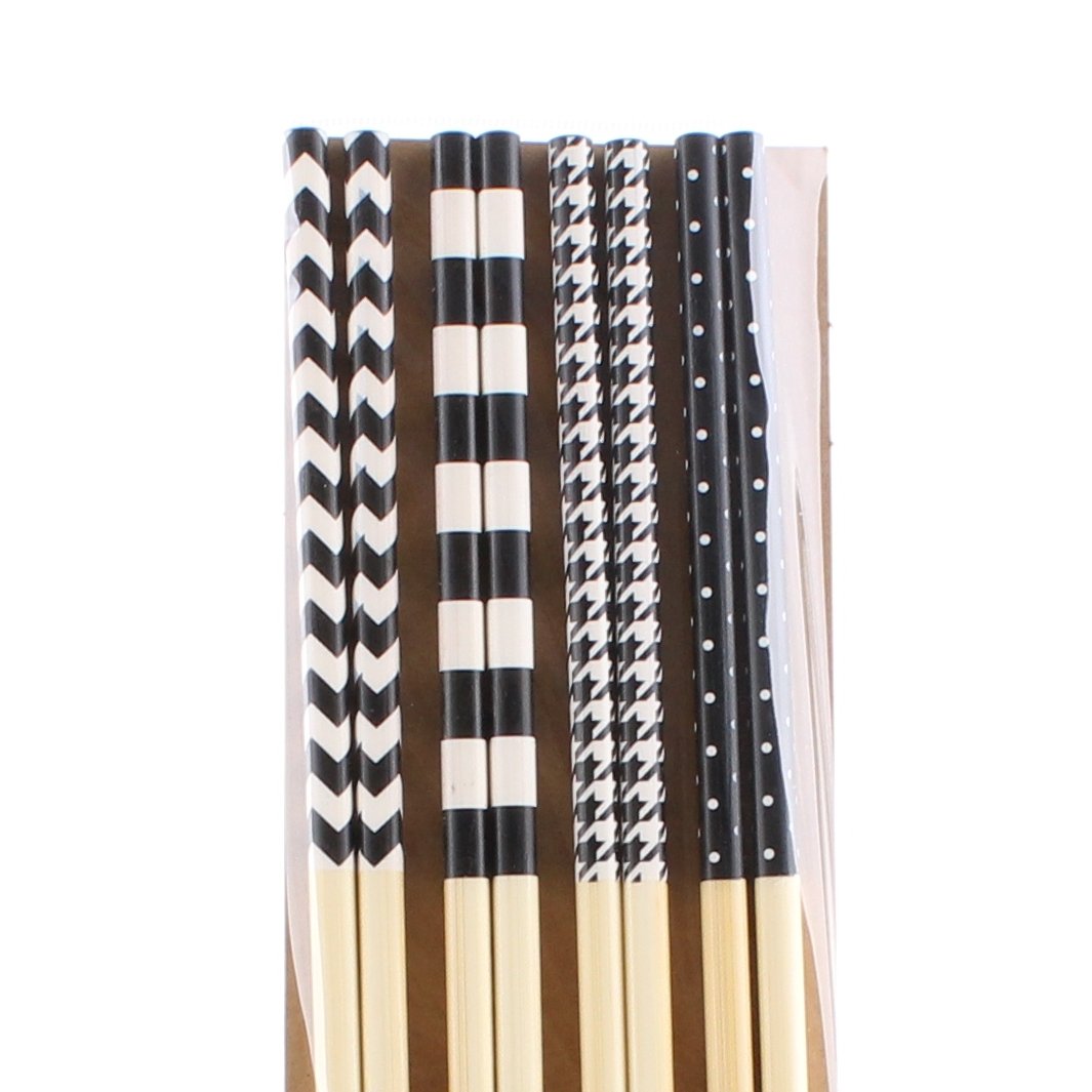 4-pair Long Bamboo Chopsticks - Individual Package