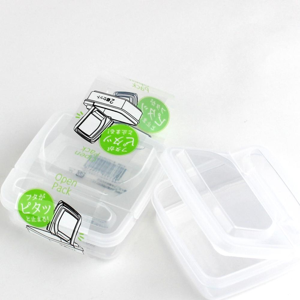 Plastic Food Container (Square/CL/10.5x10.5x4.3cm / 250mL)