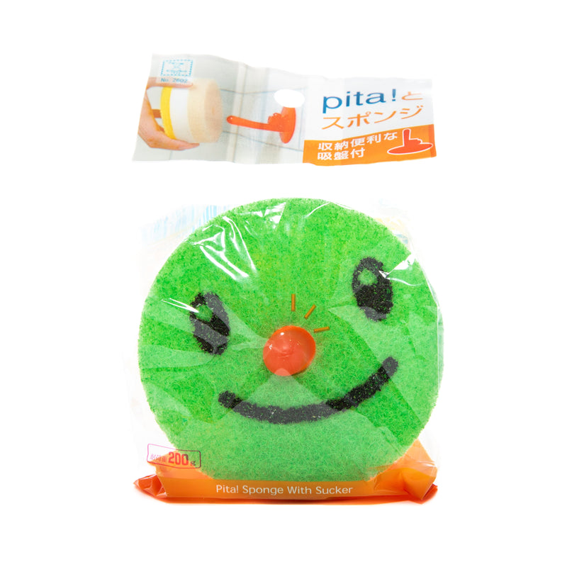 Kokubo Pita Smiley Face Sponge with Sucker