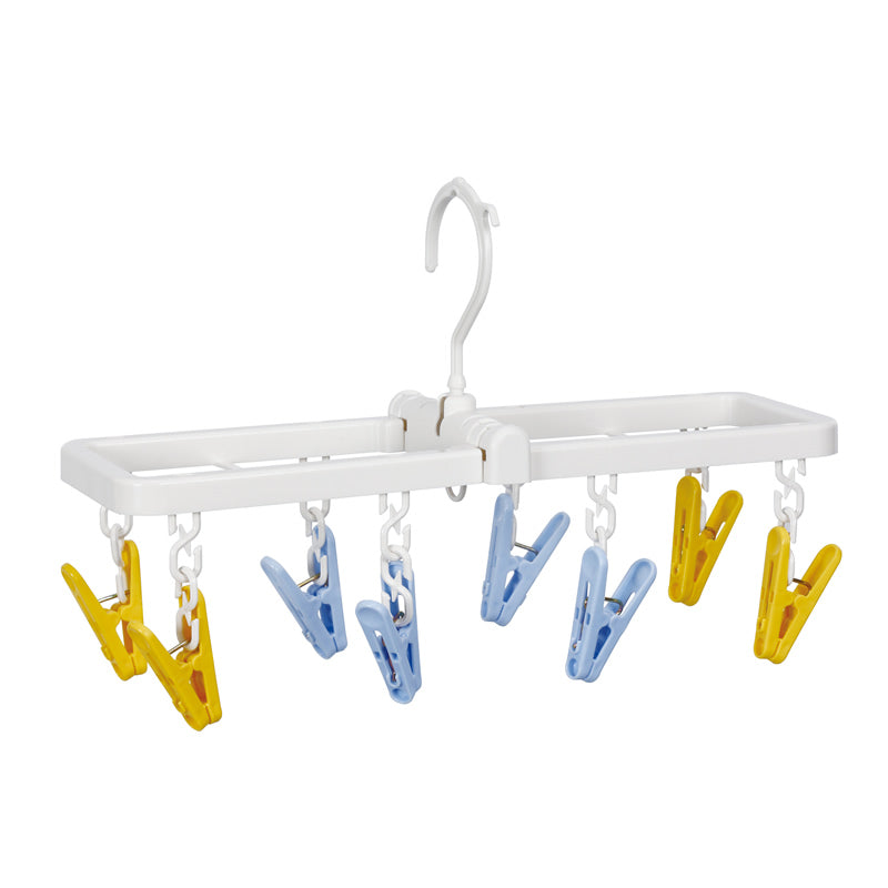 Kokubo Laundry Drying Hanger (Foldable*w/8 Clothespins/Rect) - Case of 10