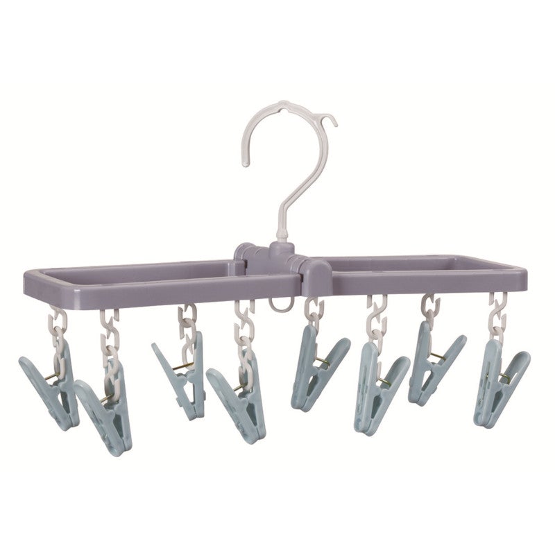 Kokubo Cocosora Foldable Hanger with 8 Clothspins - Individual Package