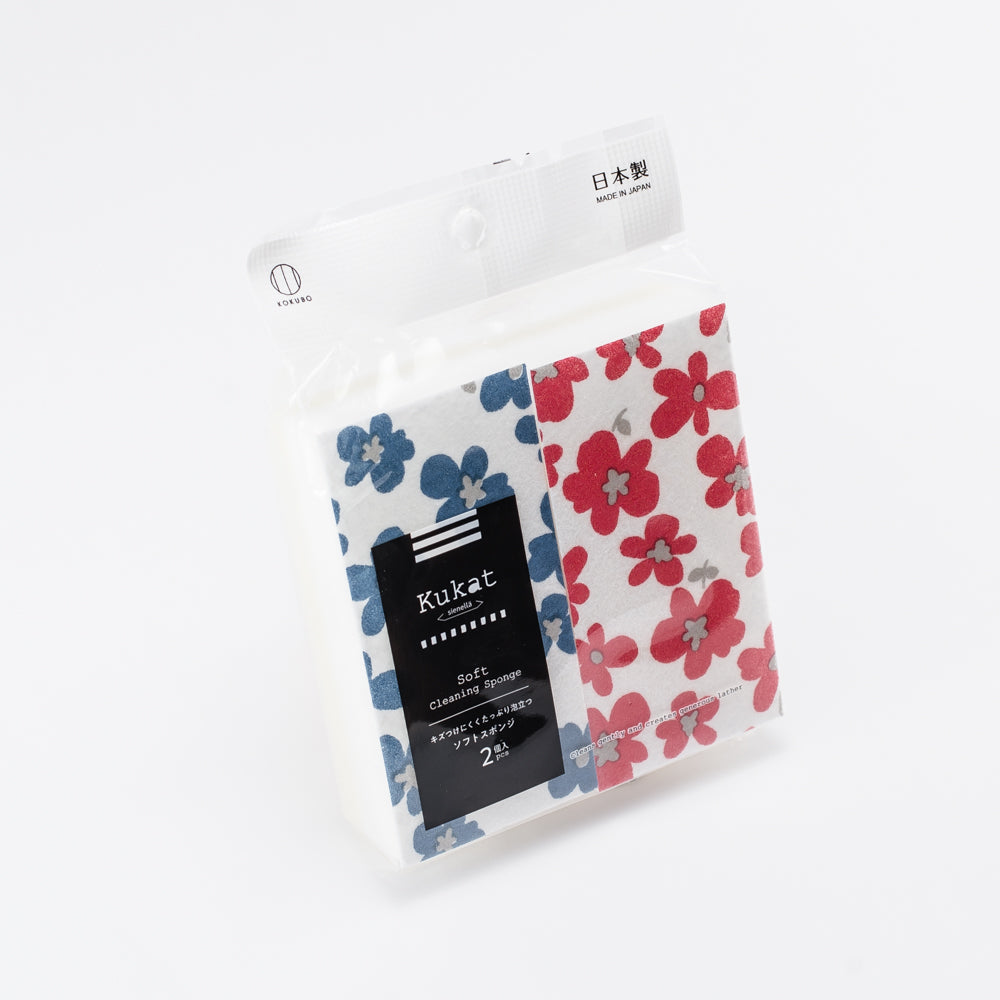 Kokubo Soft Sponge (Flower Pattern/2pcs)