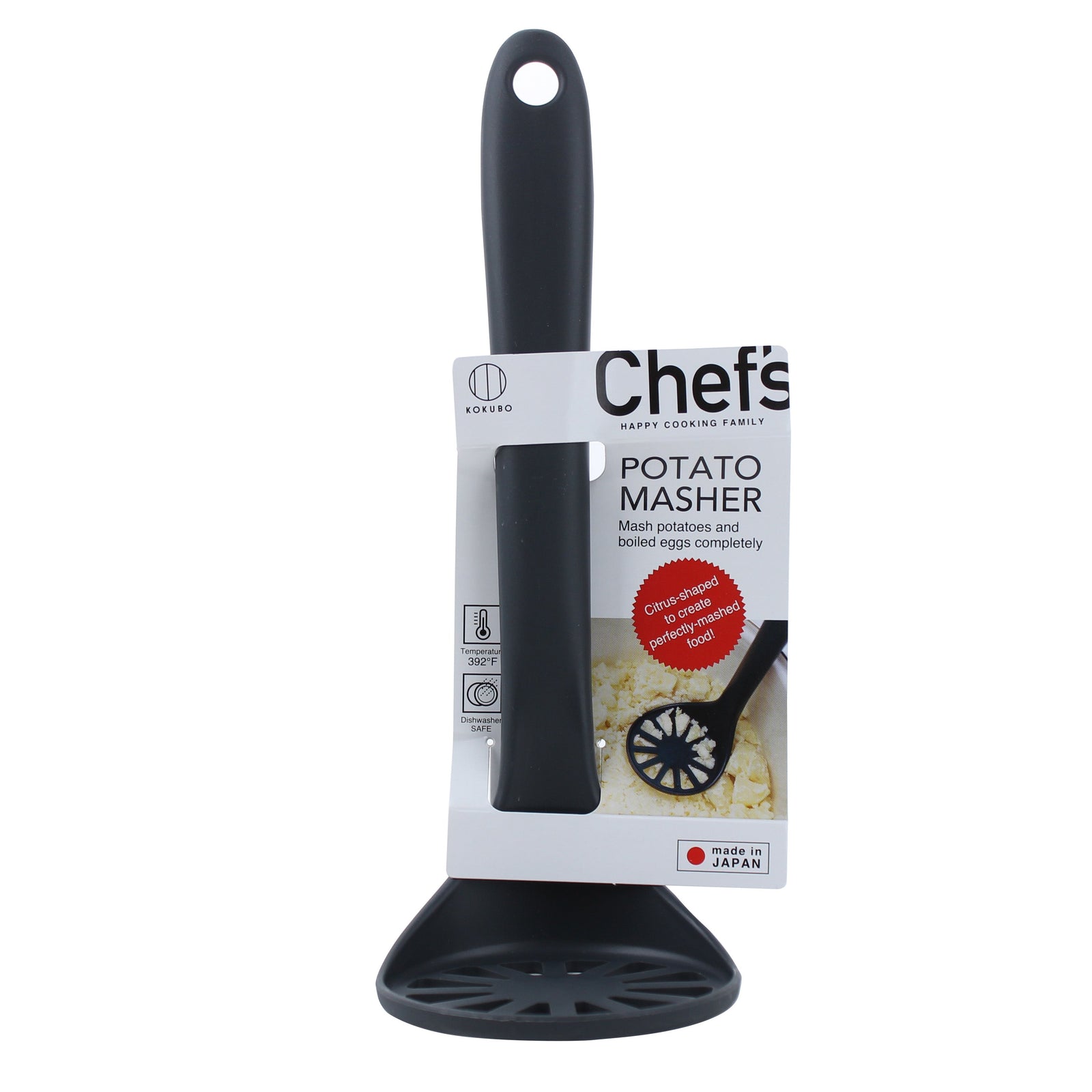 Kokubo Chef's Black Nylon Potato Masher - Case of 10