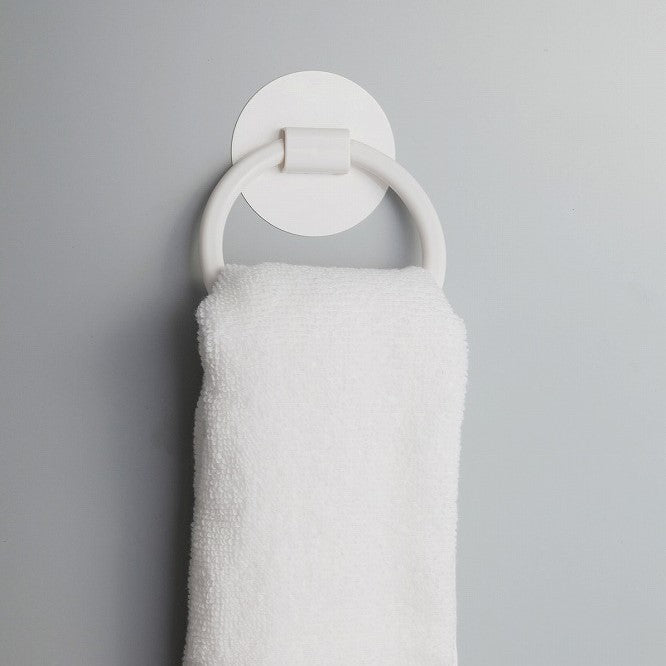 Kokubo Pitacco Mono Towel Ring with Adhesive