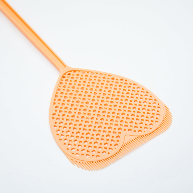 Orange Heart-Shaped Fly Swatter