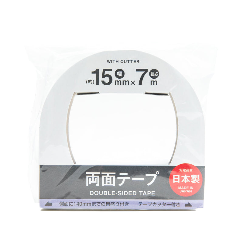 Double-Sided Tape (With Cutter/With Measurement/15mm x 7m/SMCol(s): White)