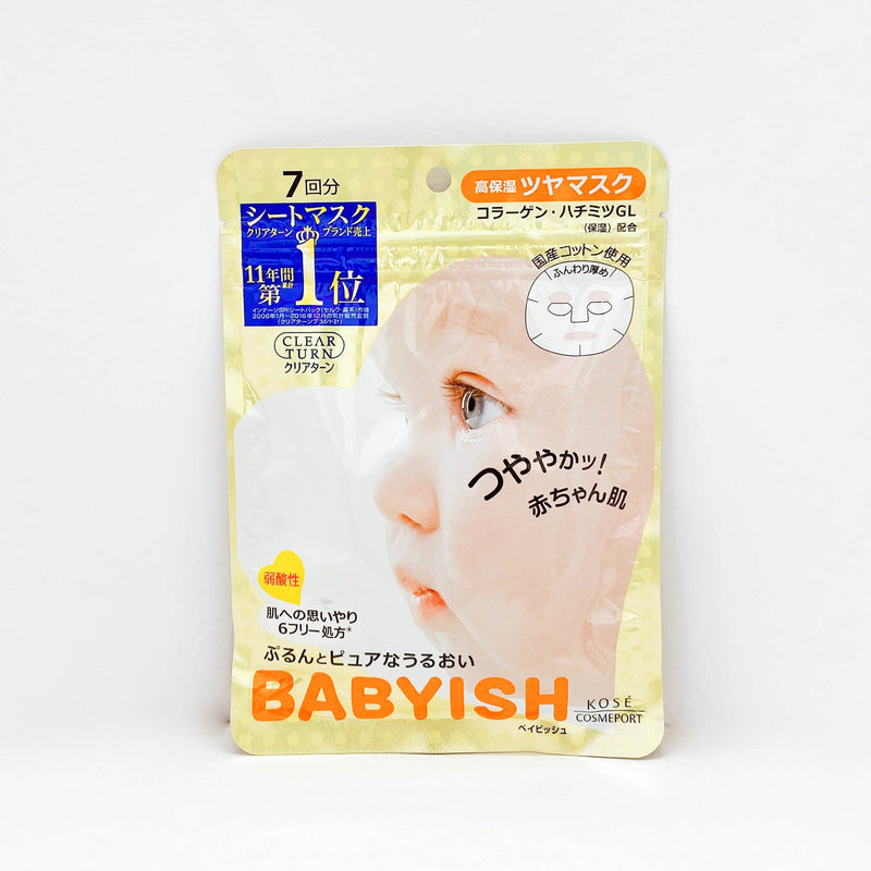 Kose - Clear Turn Babyish Kouhoshitsu Tsuya Mask 7P