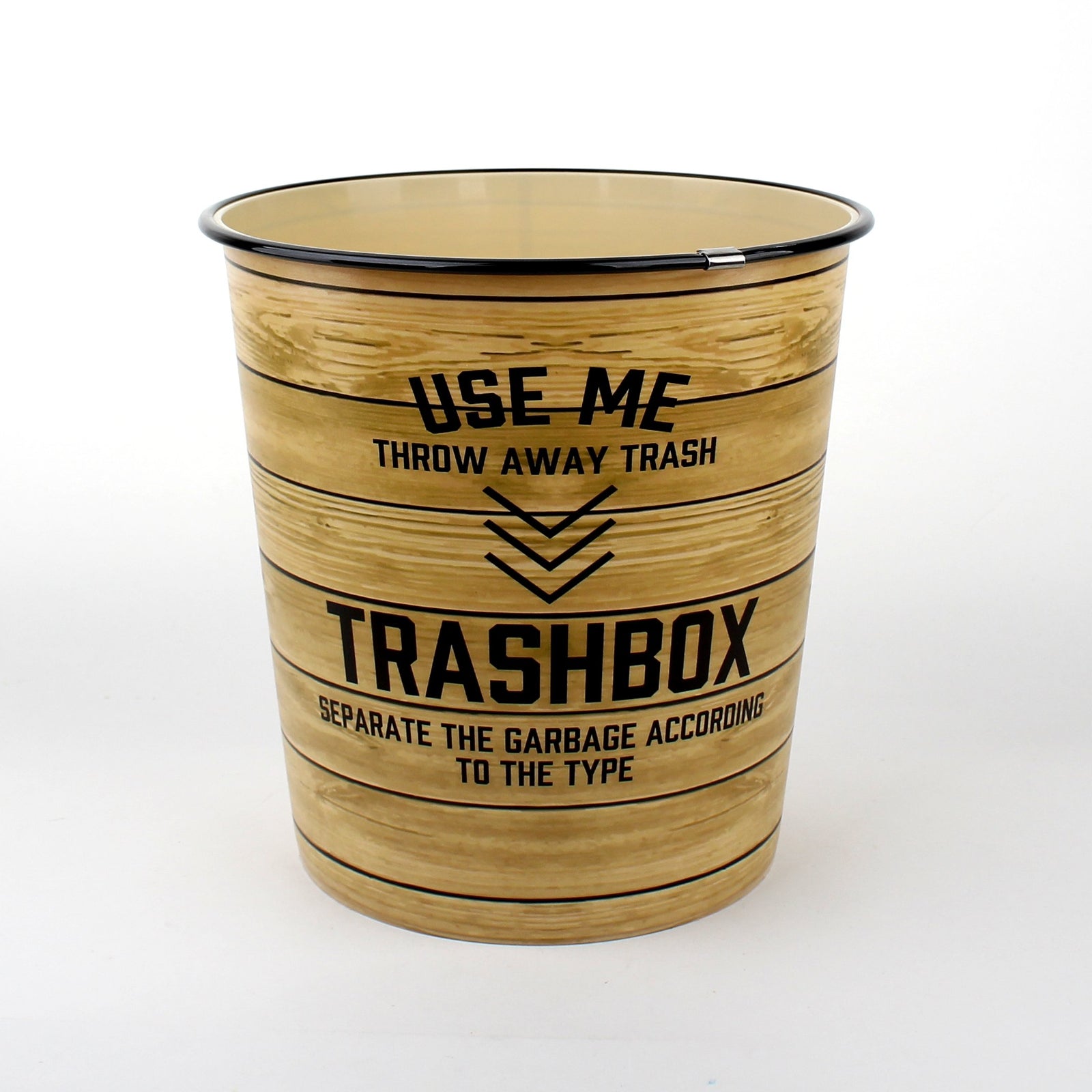 Garbage Bucket (Typography*Round/BN*DK BN/5L)