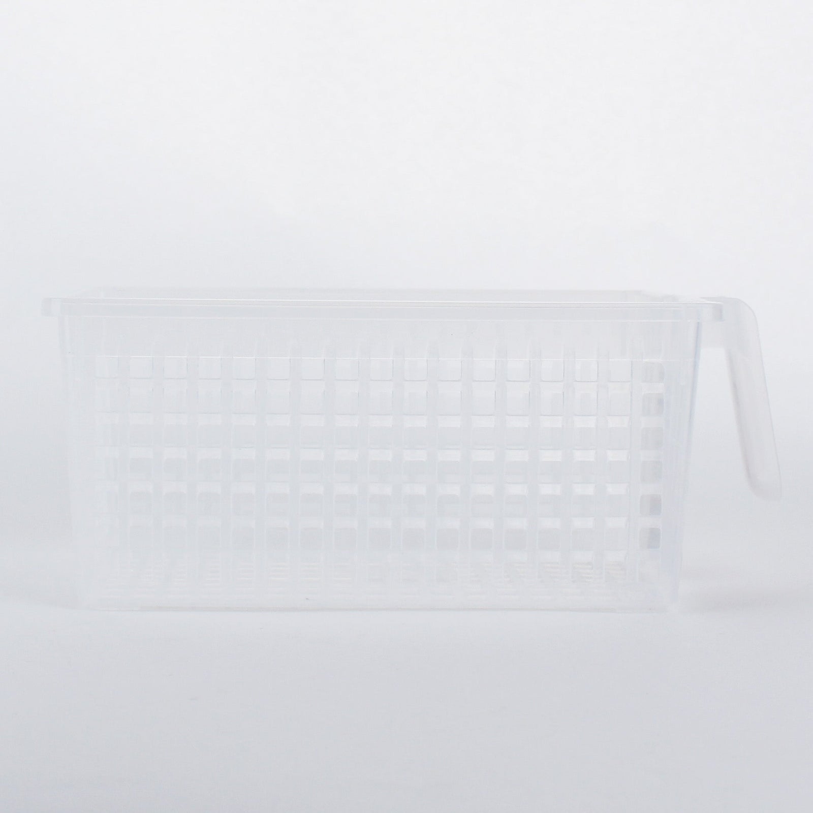 Clear Plastic Storage Basket with Handle