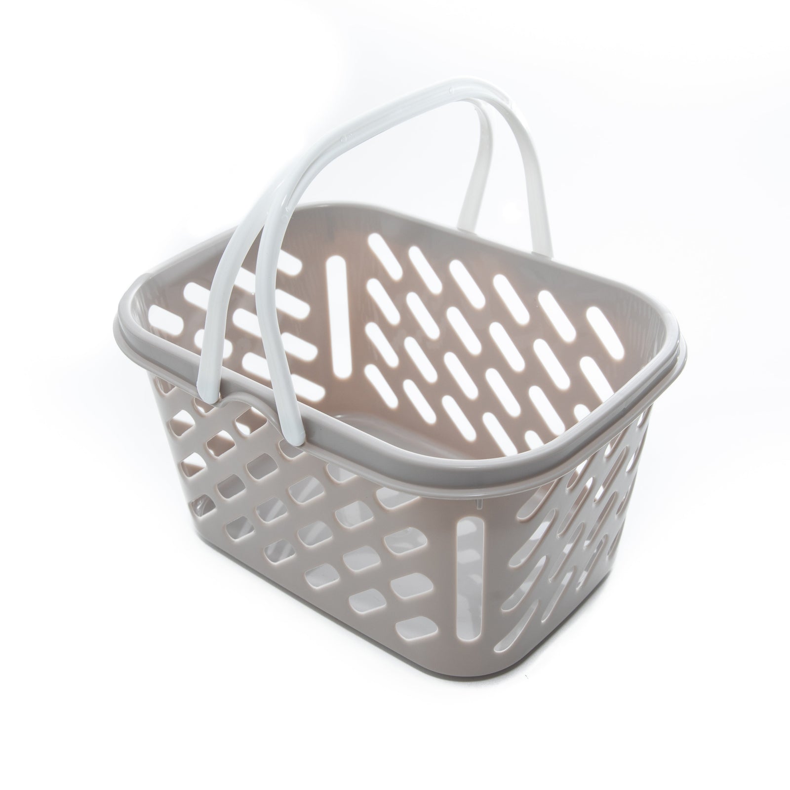 Light Grey Plastic Storage Basket