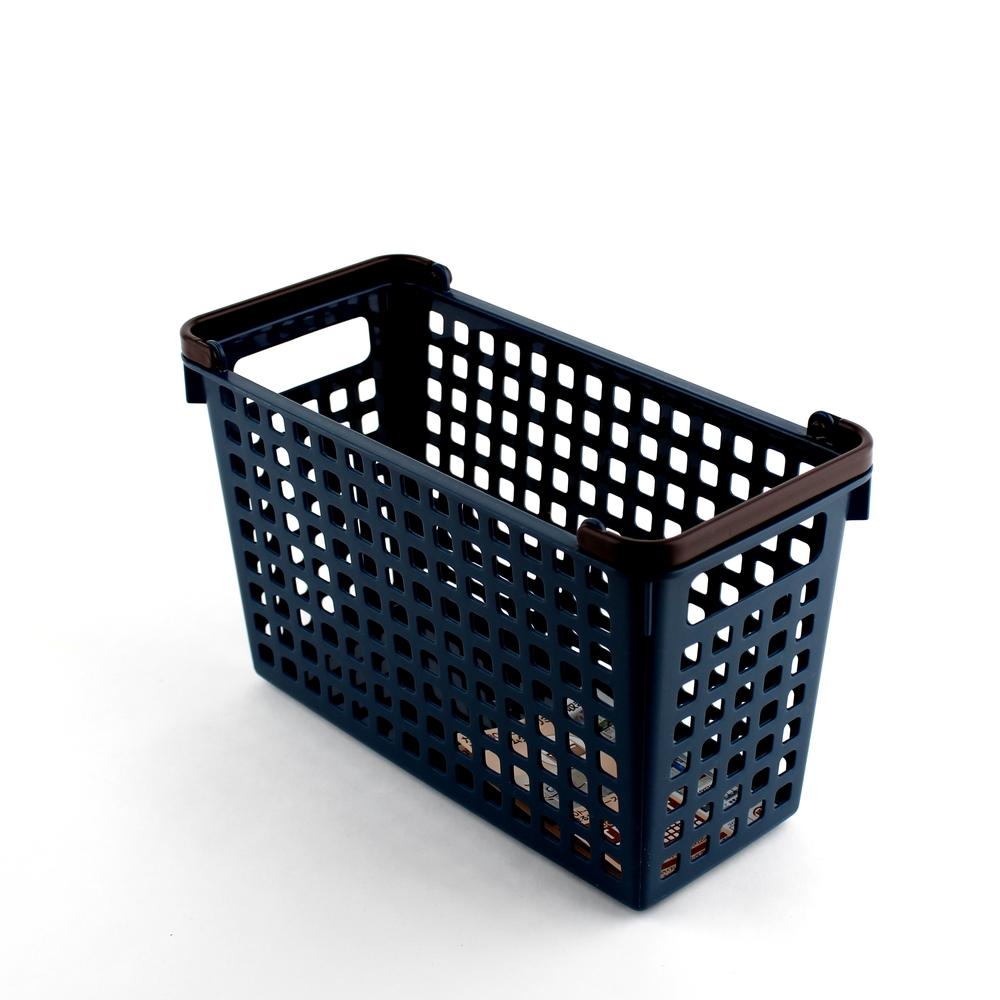 Basket-w/Handles (PP/w/Handles/DK BL/12.5x26x16.5cm)