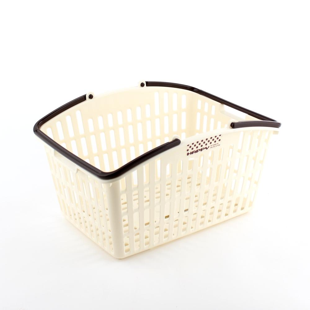 Hand-Held Basket with Handle (Beige)