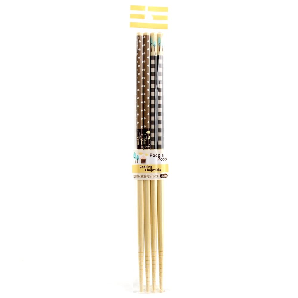 Cooking Chopsticks (Polka Dots*Gingham/BN*BK/26x2.5x0.5cm (2pr))